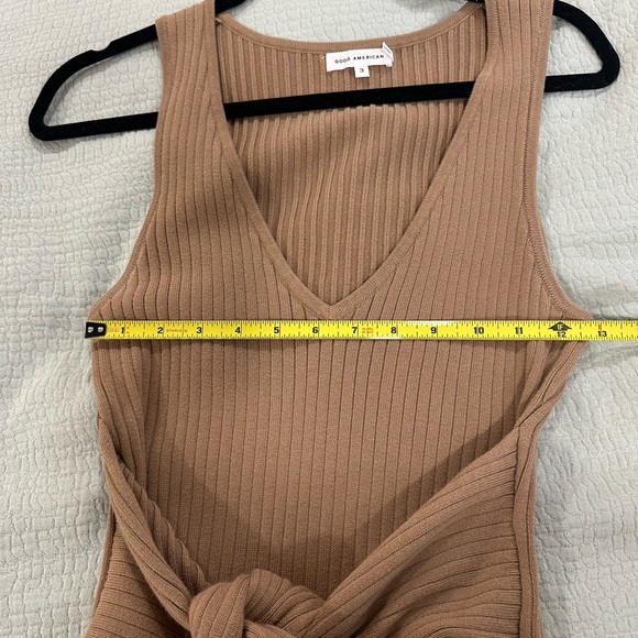Good American Ribbed Knit Midi Dress in Brown - Picture 6 of 7